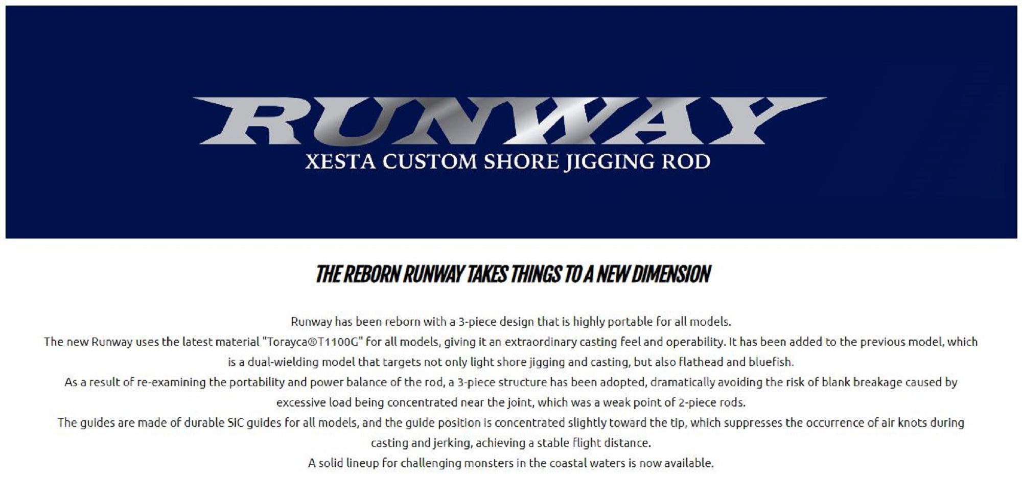 Xesta Rod Spinning Runway 96MH Sharp Sniper (8720)